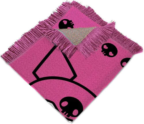 Miniatura 3 de Northwest Manta de jacquard tejida, 46 x 60 pulgadas, Kuromi Sugar and Skulls