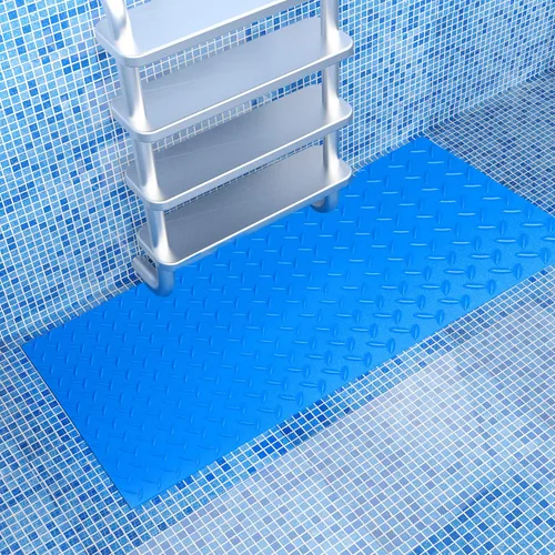 Miniatura 6 de DECOHS Alfombra de escalera de piscina, 9 x 36 pulgadas, antideslizante, alfombrilla protectora para piscina sobre el suelo, escaleras, escaleras