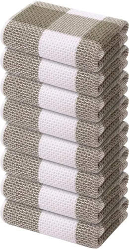 Miniatura 63 de Mordimy Toallas de cocina 100% algodón con tejido de gofre, 13 x 28 pulgadas, paños de cocina súper suaves y absorbentes para secar platos, paquete