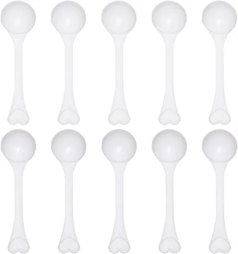 Miniatura 8 de Cuchara medidora de plástico reutilizable de grado alimenticio, mango largo, no tóxico, cucharadita de café, cuchara de leche en polvo, cucharas