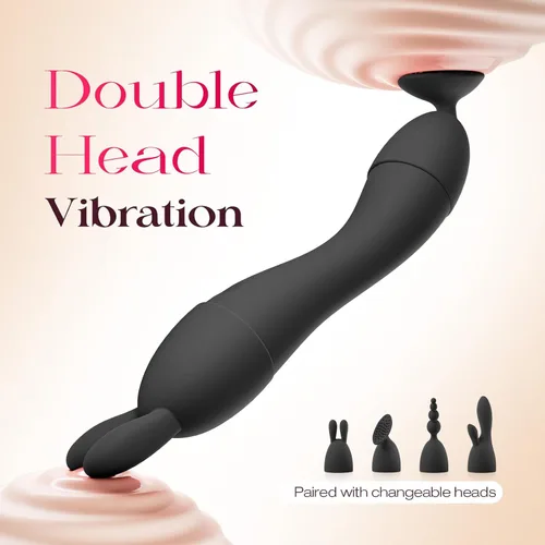 Miniatura 3 de MOOLIGIRL Dildo Vibrator Kits, Women Sex Toys Adult Toy with 4 Replacement Silicone Heads, 20 Modes Waterproof IPX6 G Spot Vibrators for Clitoral