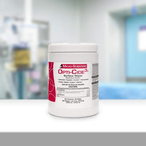 Miniatura 3 de Micro-Scientific Opti-Cide3 Paños desinfectantes, para limpiar superficies, para el cuidado de la salud.