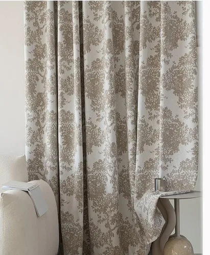 Miniatura 6 de Cortinas florales de granja semiopacas para sala de estar, paneles de cortina blackout de jacquard de 45 pulgadas de largo, cortinas con bolsillo