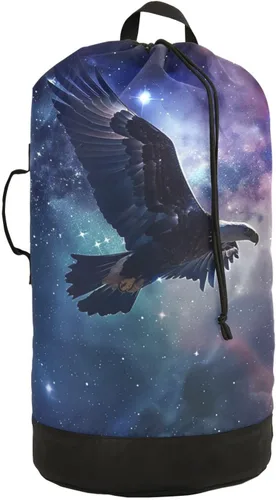 Miniatura 15 de Mochila para lavandería, cesta extra grande resistente para ropa sucia, correas ajustadas para campamento, universidad, gimnasio, hotel, hogar, 29.3