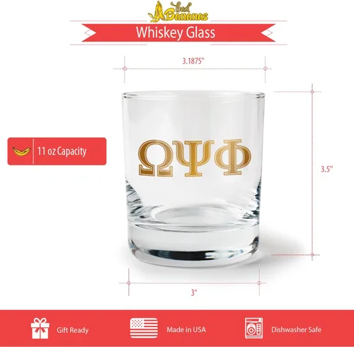 Miniatura 3 de BBGreek Omega Psi Phi Parafernalia – Vendedor Oficial – Juego de 2 vasos – 11 oz – Sons of Blood and Thunder