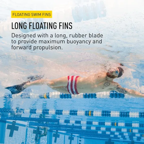 Miniatura 3 de FINIS Long Floating Swim Fins - Adult Training Fins - Improves Kick Technique & Body Position