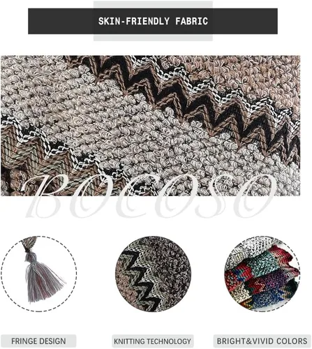 Miniatura 4 de Capa tipo poncho de punto para mujer, cárdigan de punto con flecos para otoño e invierno