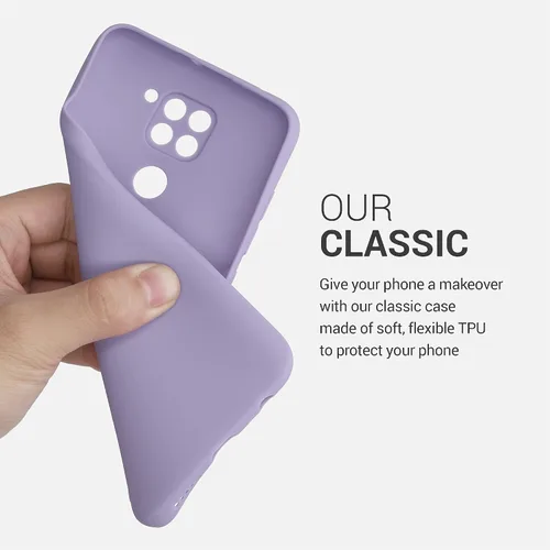 Miniatura 3 de kwmobile Funda compatible con Xiaomi Redmi Note 9 - Funda protectora delgada de TPU para teléfono - Acabado mate suave - Morado violeta