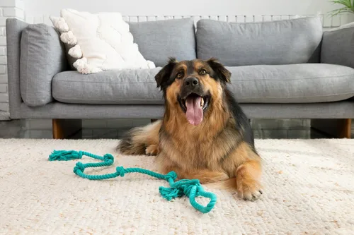 Miniatura 4 de Tumbo Juguete de cuerda de tirón resistente para perros (juguete de cuerda fuerte y duradero de 5 pies de largo con asa) Juguete para perros TUG of