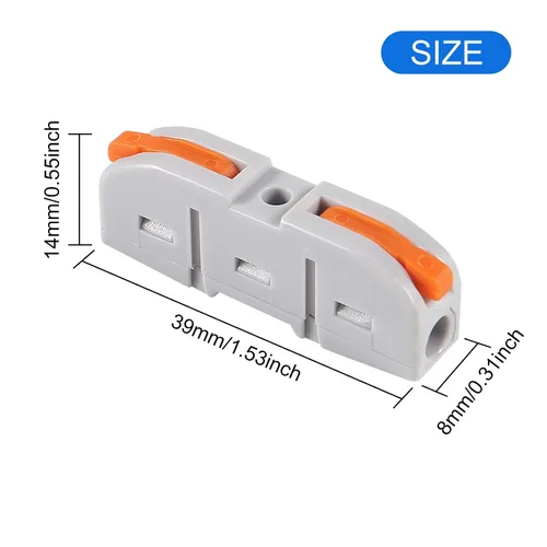 Miniatura 3 de 50 conectores de cable de palanca, conductores SPL-1, conectores compactos, conectores de palanca, tuercas, terminales eléctricos para cable blando