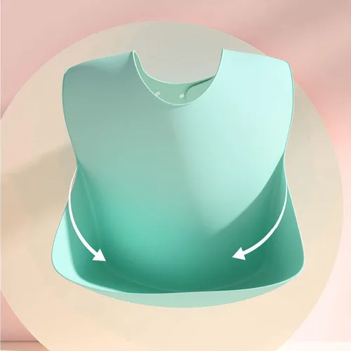 Miniatura 4 de Baberos de silicona para bebés y niños pequeños, 2 juegos de baberos de alimentación para niños y niñas, baberos ajustables suaves e impermeables