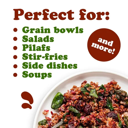 Miniatura 8 de Food to Live Arroz rojo orgánico, 5 libras, sin OMG, variedad de grano entero, antiadherente, vegano, kosher. Fuente de proteínas. Rico