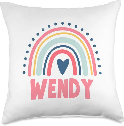 Miniatura 4 de Idea Regalo Personalizzata con Nome Gifts Idea Wendy Name Custom Woman Myth Legend Pink Birthday Party Throw Pillow, 16x16, Multicolor