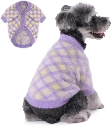 Miniatura 26 de Suéter para Perro, Suéteres para Perros Pequeños, Paquete de 2, 3 Ropa Cálida y Suave para Mascotas para Cachorro, Gato Mediano Grande, Perros Niña