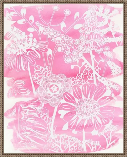 Miniatura 8 de Amanti Art Lienzo enmarcado para pared, 20 x 16 pulgadas, ramo fucsia II de Chariklia Zarris, lienzo enmarcado para pared, obras de arte de flores