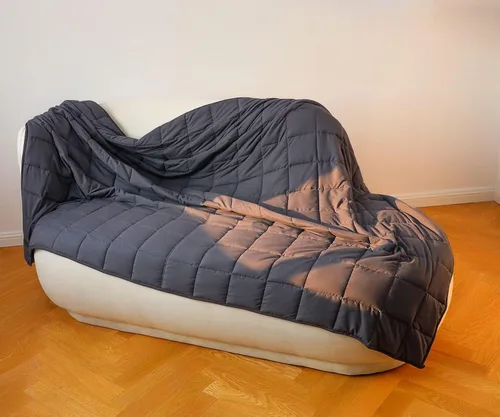 Miniatura 5 de HOELLL Manta con peso de 10 libras, 48 x 72 pulgadas, tamaño matrimonial para adultos, manta pesada para sofá y cama, algodón suave y transpirable