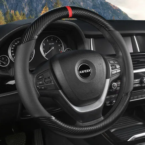 Miniatura 9 de KAFEEK Funda personalizada para volante de automóvil Honda Civic, CR-Z, Insight, S2000, tamaño pequeño de 14 a 14.25 pulgadas de diámetro exterior