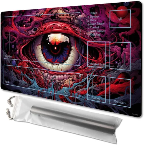 Miniatura 19 de MTG - Tapete de juego de 24 x 14 pulgadas, bolsas de almacenamiento antideslizantes, ideal para entusiastas de los juegos de cartas, alfombrilla