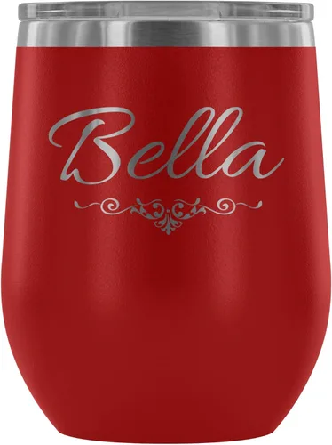 Miniatura 4 de Bella - Vaso de vino aislado con tapa, copa de vino de acero inoxidable sin tallo de 12 onzas, taza de viaje aislada al vacío de doble pared