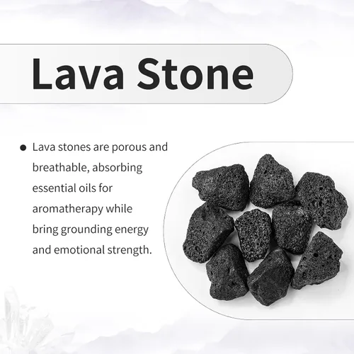 Miniatura 4 de TUMBEELLUWA 100 cuentas Rondelle de piedra de lava para hacer joyas, cuentas sueltas de roca volcánica de energía con agujeros grandes a granel