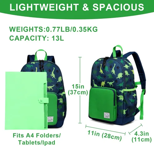 Miniatura 2 de VASCHY - Mochila preescolar para niños y niñas liviana resistente al agua con correa en el pecho