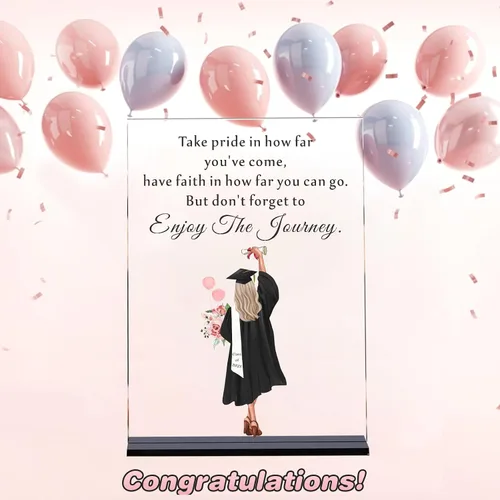 Miniatura 3 de Regalos de graduación de la clase de 2025, letrero decorativo de escritorio, regalo inspirador para mujeres, niñas, hijas, hermanas, amigas, escuela