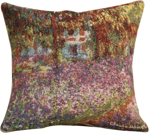 Miniatura 10 de Charlotte Home Furnishings Inc Monet's Japanese Bridge - Funda de almohada de 18 x 18 pulgadas, funda de cojín decorativa para sofá, sofá y cama