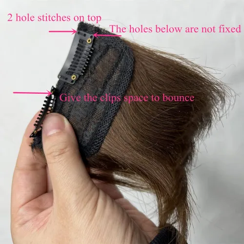 Miniatura 7 de 2 piezas de cabello 100% humano de 4 pulgadas, extensiones de cabello corto y grueso que añaden volumen extra para cabello fino, mujeres y hombres