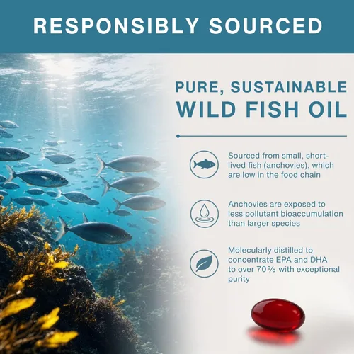 Miniatura 6 de Igennus - Aceite de pescado silvestre ultra puro Omega 3 Triglicérido rTG 1360 mg, certificado IFOS, EPA DHA 1000 mg más astaxantina, sin OMG