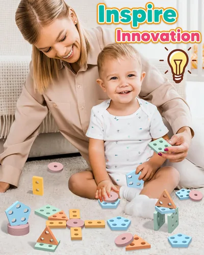 Miniatura 4 de Zartores Juguetes Montessori para niños y niñas de 1, 2 y 3 años regalos, juguetes clasificadores de formas de madera para edades de 2 a 4 años