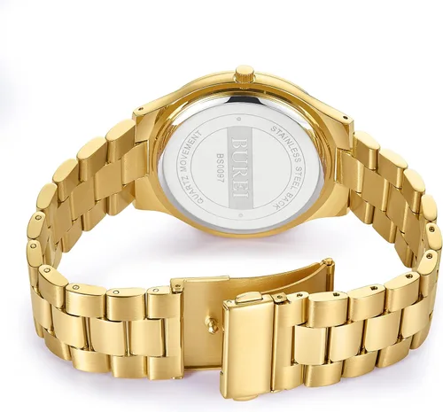 Miniatura 4 de BUREI Men Watches Gifts for Men Fashion Stainless Steel Analog Quartz Waterproof Watches for Mens