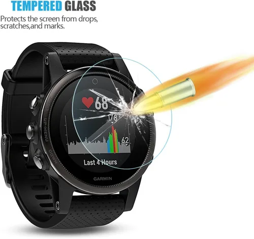 Miniatura 3 de Protector de pantalla de vidrio templado para Garmin Fenix 5S [0.012 in 2.5D High Definition 9H] Premium Clear Screen Protector para Garmin Fenix 5S