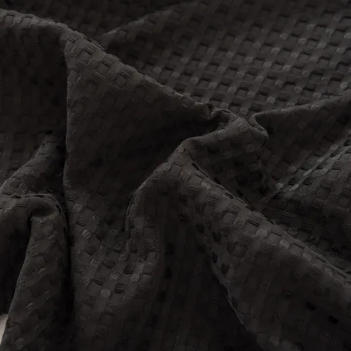 Miniatura 2 de Falda de cama tamaño Full - Faldones de 30 cm de caída con esquinas divididas, falda de cama plisada con textura de gofre, ajustable para el polvo