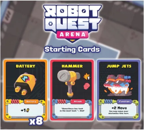 Miniatura 7 de Wise Wizard Games: Robot Quest Arena Juego de mesa de construcción de cubiertas