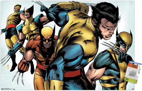 Miniatura 8 de Marvel Comics - Póster de pared con pasadores de presión de Wolverine Paquete de póster y pin de empuje