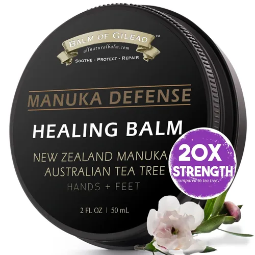 BALM OF GILEAD Bálsamo de árbol de té, 2 onzas líquidas, crema para pies con árbol de té y aceite de manuka, humedad intensiva para picazón en los