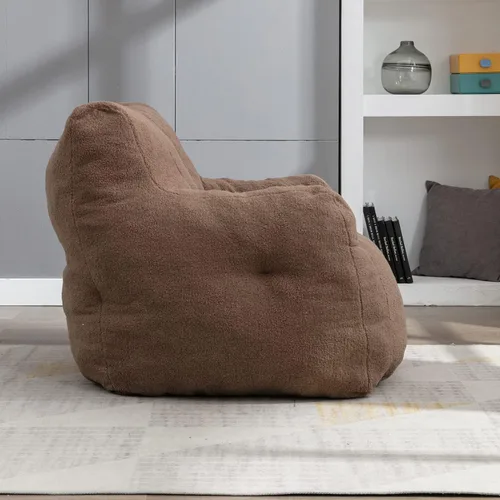 Miniatura 5 de Puf - Silla de sofá individual, mullida, moderna, suave, copetuda, de espuma, sofá perezoso, silla de ocio para sala de estar, dormitorio, balcón