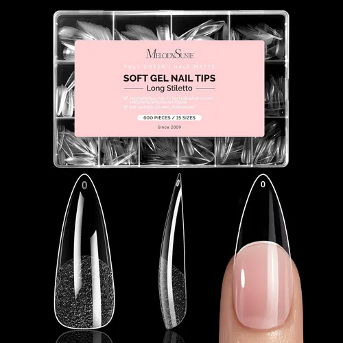 Miniatura 11 de MelodySusie Pegamento de uñas de gel 9 en 1 sin TPO para puntas de uñas postizas, 2 unidades de 0.5 fl oz de luz UV de larga duración requerida