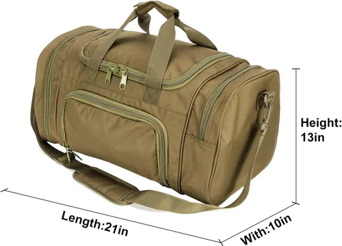 Miniatura 2 de Bolsa táctica militar para gimnasio al aire libre, pequeña bolsa de lona con compartimento para zapatos para deportes, viajes, camping, caza