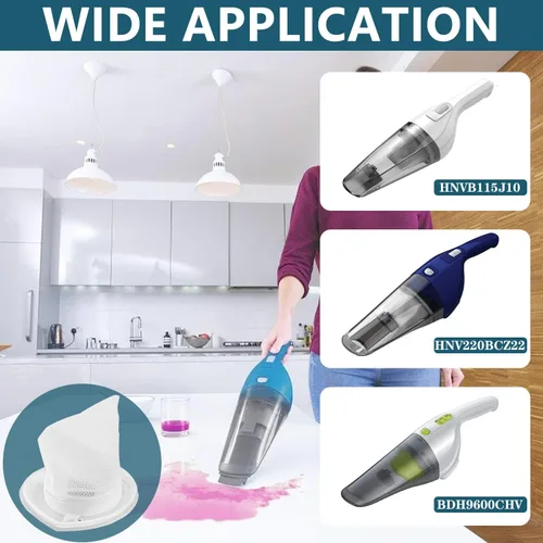 Miniatura 4 de Improvedhand Filtro de repuesto EVF100 compatible con aspiradora de mano Black & Decker HNV220B HNV115J HNV215B HNV115B 90590689 Series Cleaners