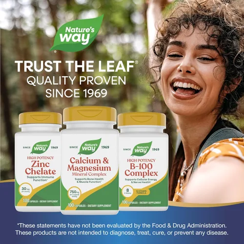 Miniatura 7 de Nature's Way Complejo mineral de calcio y magnesio, apoya la salud ósea y la función muscular,* 750 mg por porción de 3 cápsulas, 100 cápsulas