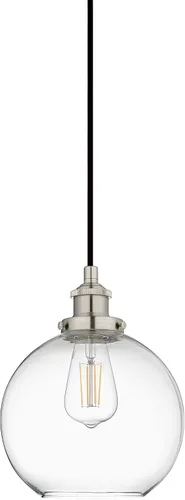 Miniatura 9 de Linea di Liara Primo - Lámpara de techo de fábrica industrial con pantalla de cristal y cordón de tela expuesta, dosel de 5 pulgadas– Downlight