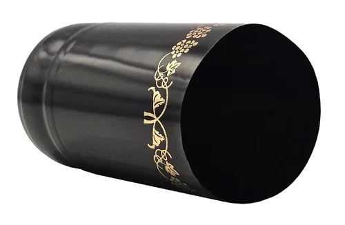 Miniatura 8 de Negro con uvas doradas PVC Shrink Capsules-500 Count