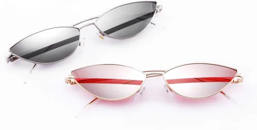 Miniatura 6 de FEISEDY Gafas de sol de diseñador de moda Retro pequeños pétalos forma arco templo diseño B2298