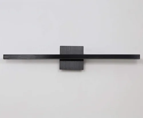 Miniatura 6 de Aplique de pared giratorio negro de 12 W con luz LED moderna para baño y espejo, luz blanca cálida, elegante barra de luz para baño, ideal