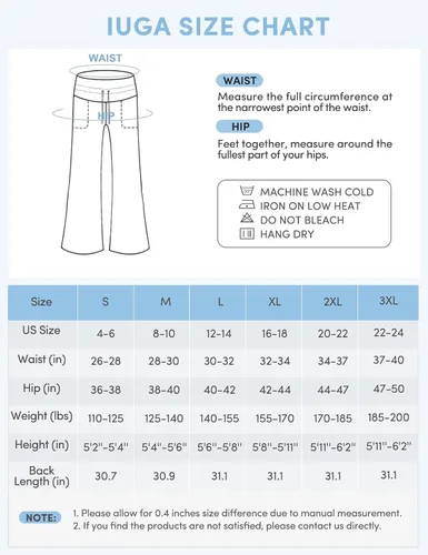 Miniatura 6 de IUGA Pantalones de yoga de pierna ancha para mujer, pantalones deportivos con bolsillos, pantalones de yoga acampanados, holgados, de cintura alta