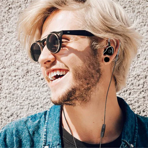 Miniatura 7 de Auriculares de Monitor In-Ear, Auriculares Estéreo HiFi IEM, Auriculares Dinámicos de Doble Driver Cableados con Cable Desmontable, Auriculares