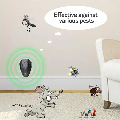 Miniatura 2 de Neatmaster Repelente ultrasónico y repelente de insectos para interior, repelente electrónico ultrasónico enchufable para cucarachas, mosquitos