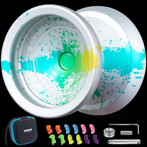 Miniatura 14 de MAGICYOYO V12 Yoyo Profesional de Girar con Dedo para Niños Principiantes, Yoyo No Sensible para Jugadores Avanzados, Yo Yo Profesional para Trucos