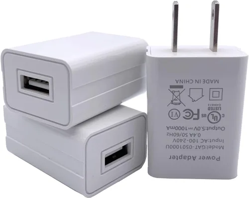 Miniatura 9 de Cargador de pared Cubo 5V1A Fuente de alimentación USB Bloque de carga Universal Enchufe de pared Ladrillo Portátil Cargador Rápido Adaptador